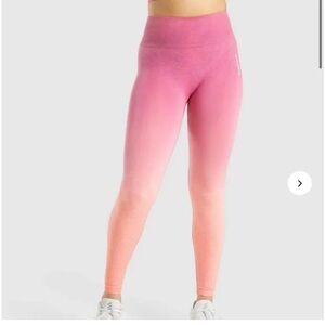 Gymshark Adapt Pink Orange Ombré Seamless Leggings